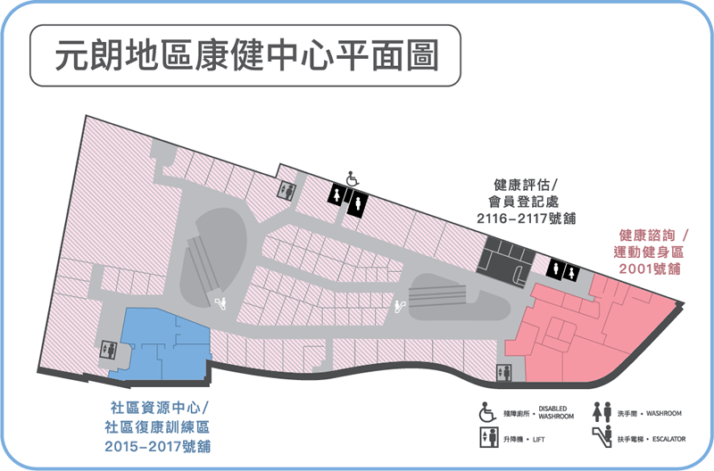 元朗地區康健中心平面圖